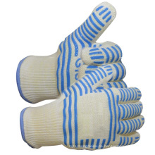 Heiße Küche, die Aramid Nomex Handschuh-Silikon-Ofen-Handschuhe mit den Fingern kocht